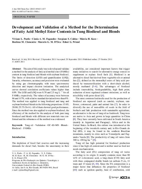 (PDF) Development and validation of a method for the determination of ...
