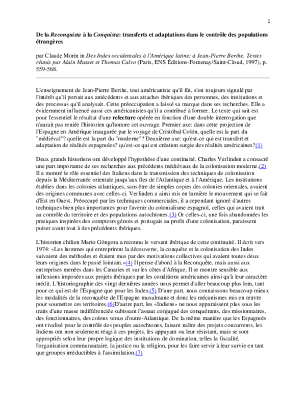 Reconquista essay image