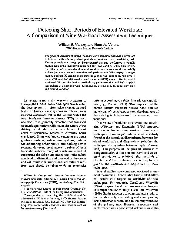 (PDF) Detecting short periods of elevated workload: A comparison of ...