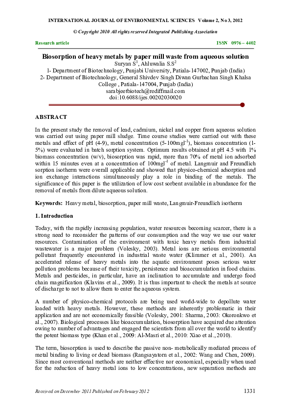 Impact of heavy metal pollution image