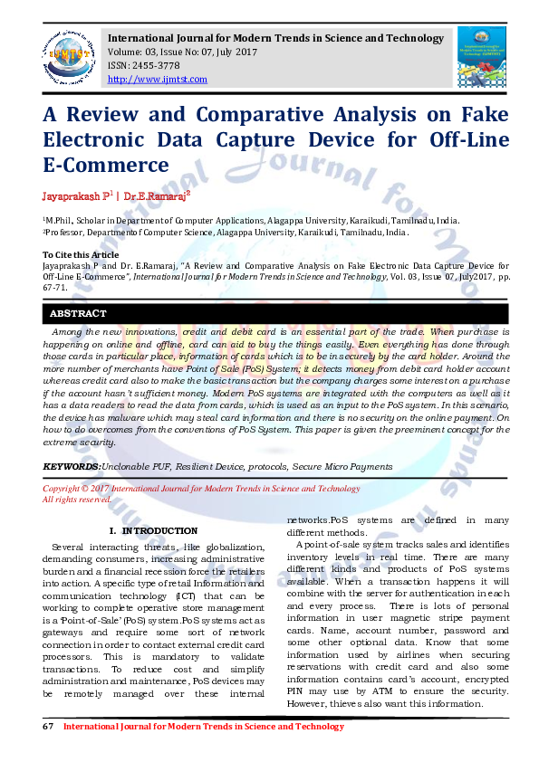 (PDF) A Review and Comparative Analysis on Fake Electronic Data Capture ...