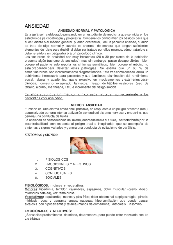 Ansiedad sintomas dolores musculares