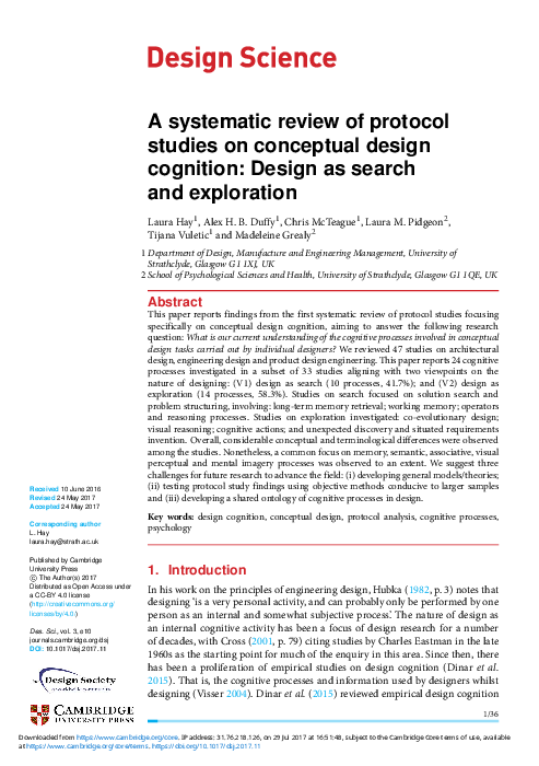 (PDF) A systematic review of protocol studies on conceptual design ...