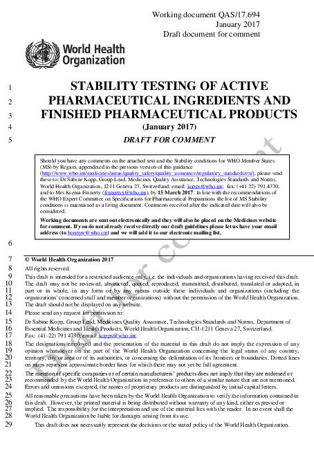 (PDF) STABILITY TESTING OF ACTIVE PHARMACEUTICAL INGREDIENTS AND