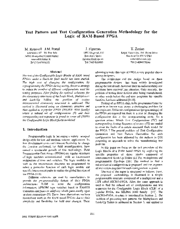 (PDF) Test Pattern and Test Configuration Generation Methodology for ...