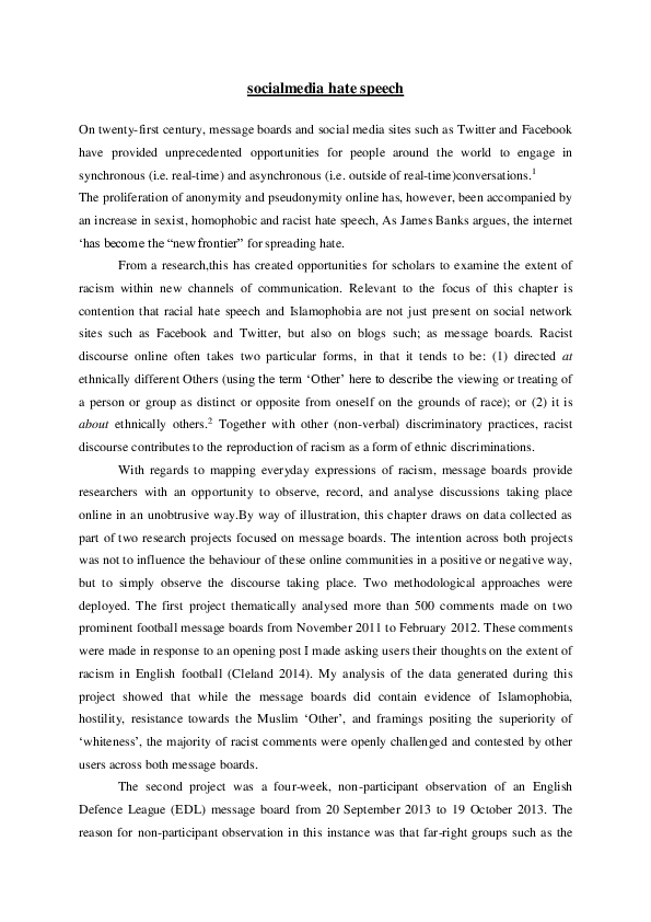 Doc Socialmedia Hate Speech