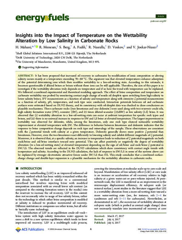 (PDF) Insights into the impact of temperature on the wettability ...