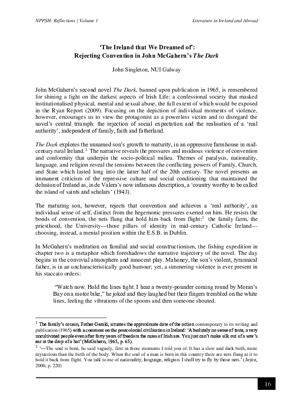 John mcgahern mcgahern john vol 156 essay 03 picture