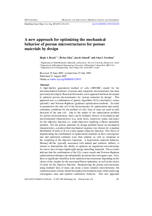 (PDF) Design of porous materials using HFGMC modeling.pdf