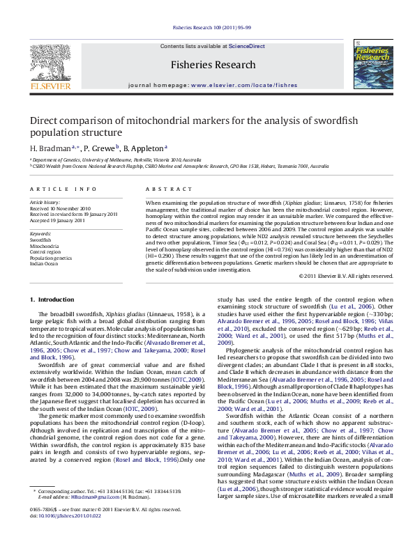 (PDF) Direct comparison of mitochondrial markers for the analysis of