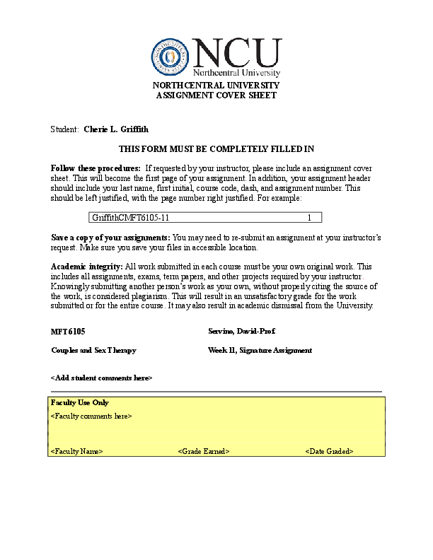 Griffith university title page picture