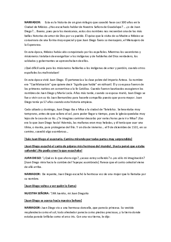 (DOC) teatro virgen de guadalupe (guiones) parquet raul Academia.edu