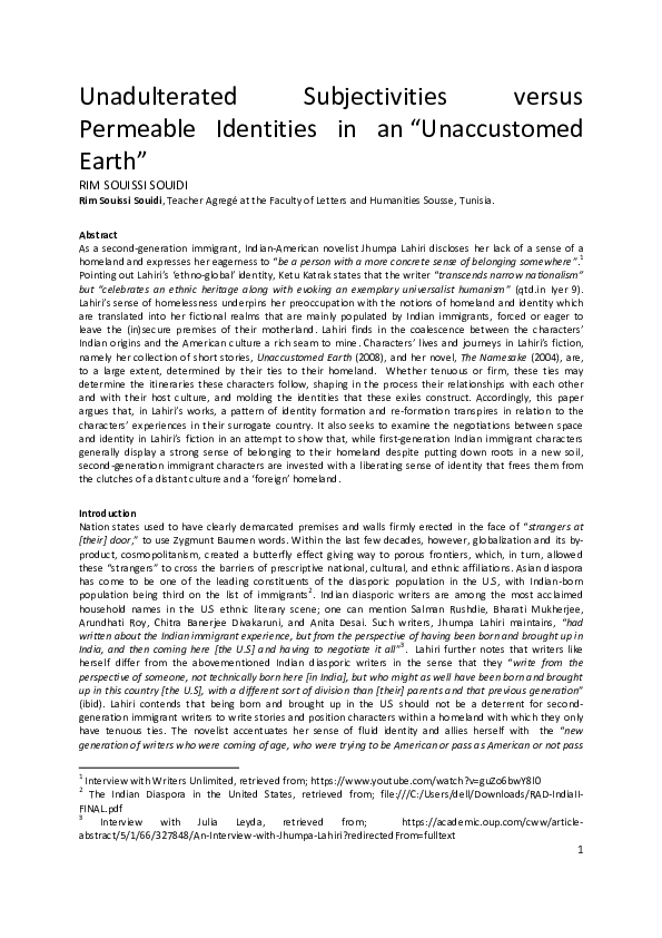 Unaccustomed earth essay picture