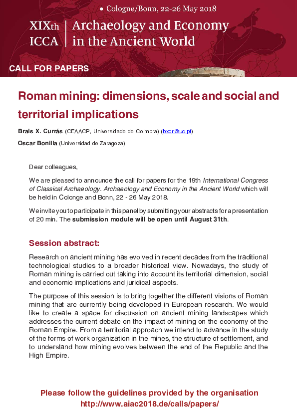 (PDF) Roman mining dimensions, scale and social and territorial