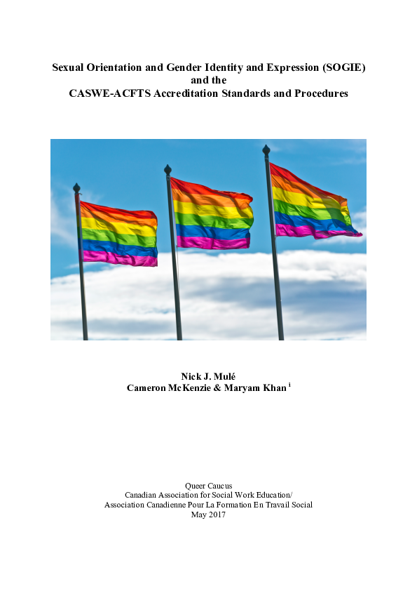 (PDF) Sexual Orientation and Gender Identity and Expression (SOGIE) and ...