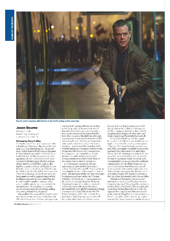 (PDF) Jason Bourne (Paul Greengrass, US, 2016)