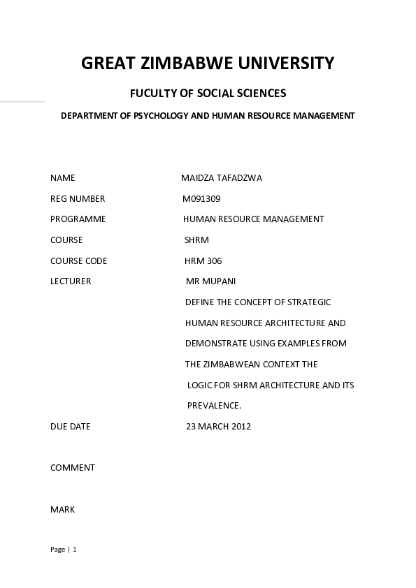(DOC) GREAT ZIMBABWE UNIVERSITY Tafadzwa Maidza Academia.edu