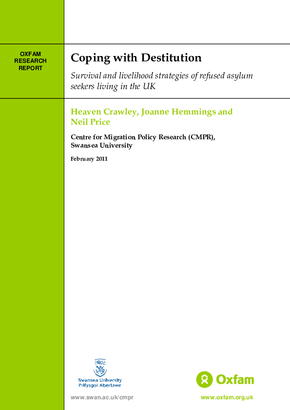 PDF) Coping with destitution: survival and livelihood strategies 