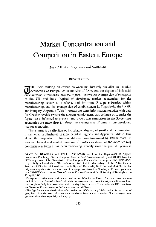 Market concentration essay picture
