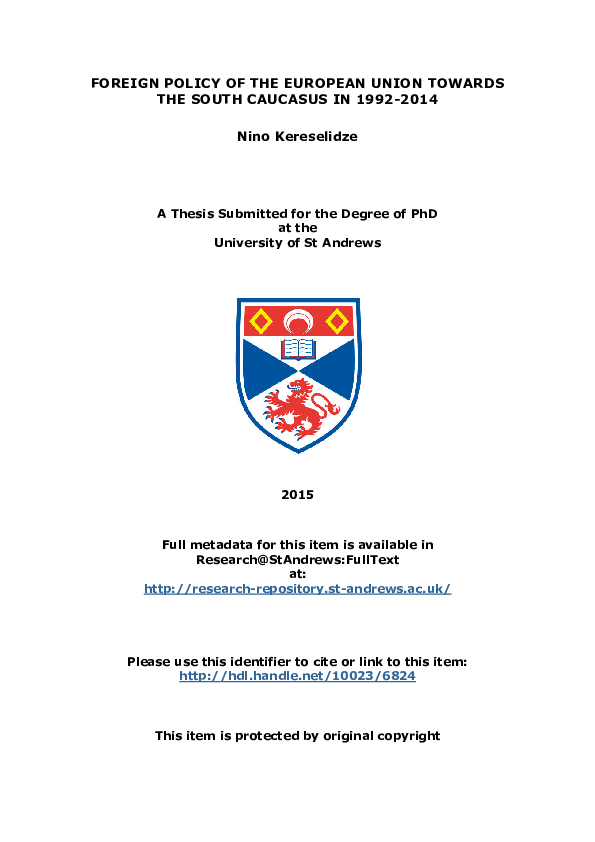 Phd thesis on foreign policy