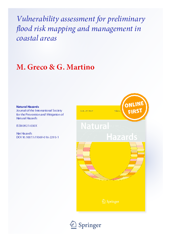 (PDF) Vulnerability assessment for preliminary flood risk mapping and ...