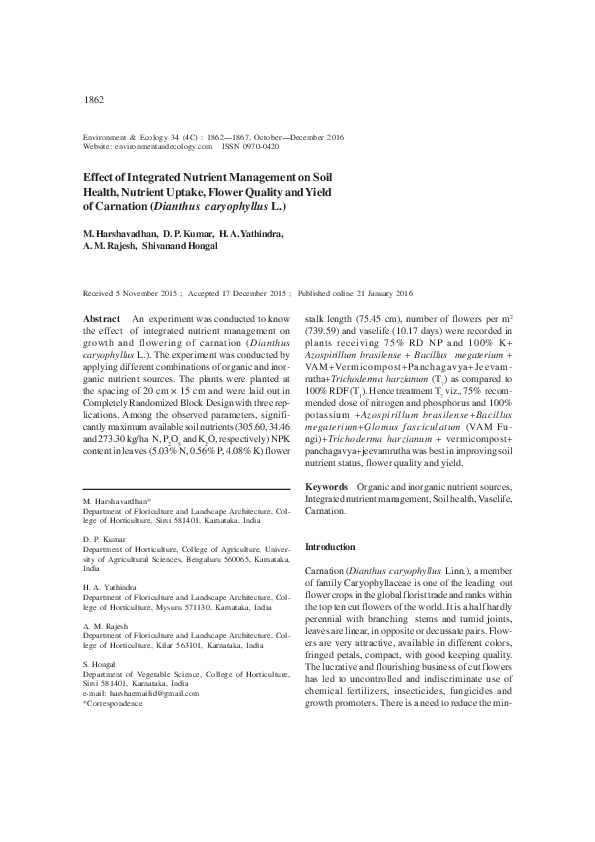 (PDF) Effect of Integrated Nutrient Management on Soil Health, Nutrient ...