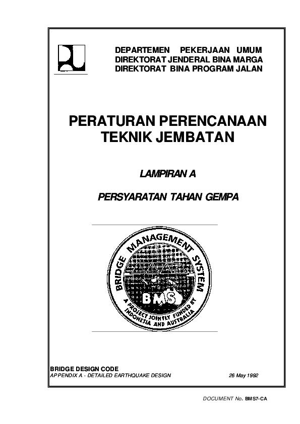 (PDF) DEPARTEMEN PEKERJAAN UMUM DIREKTORAT JENDERAL BINA MARGA ...
