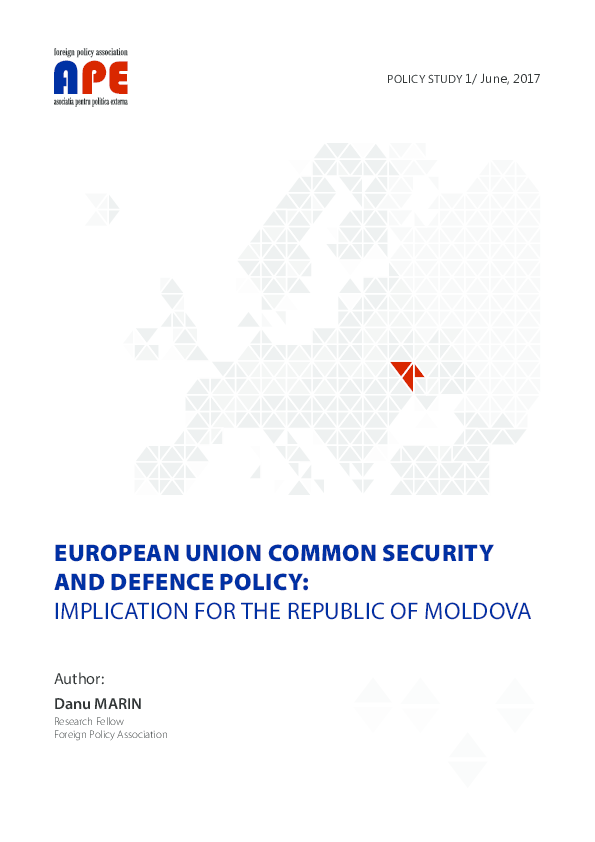 (PDF) EUROPEAN UNION COMMON SECURITY AND DEFENCE POLICY: IMPLICATION ...