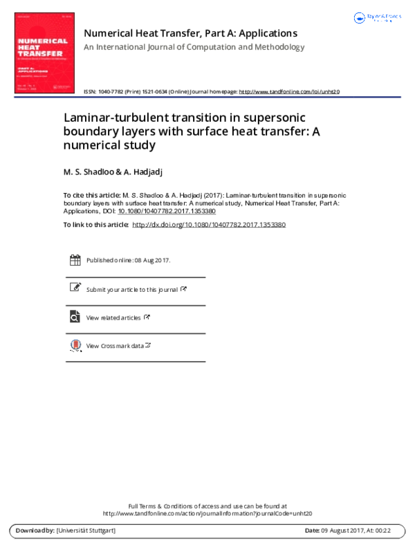  pdf numerical heat transfer part a applications an international