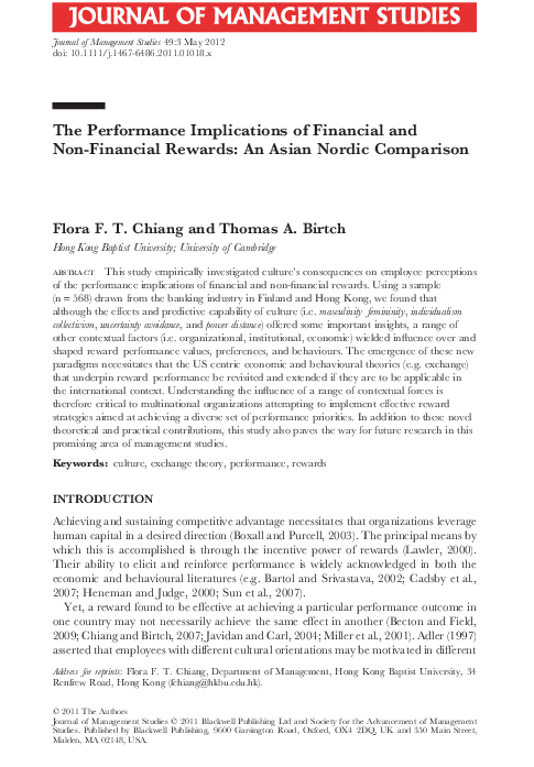 (PDF) The Performance Implications of Financial and Non-Financial ...