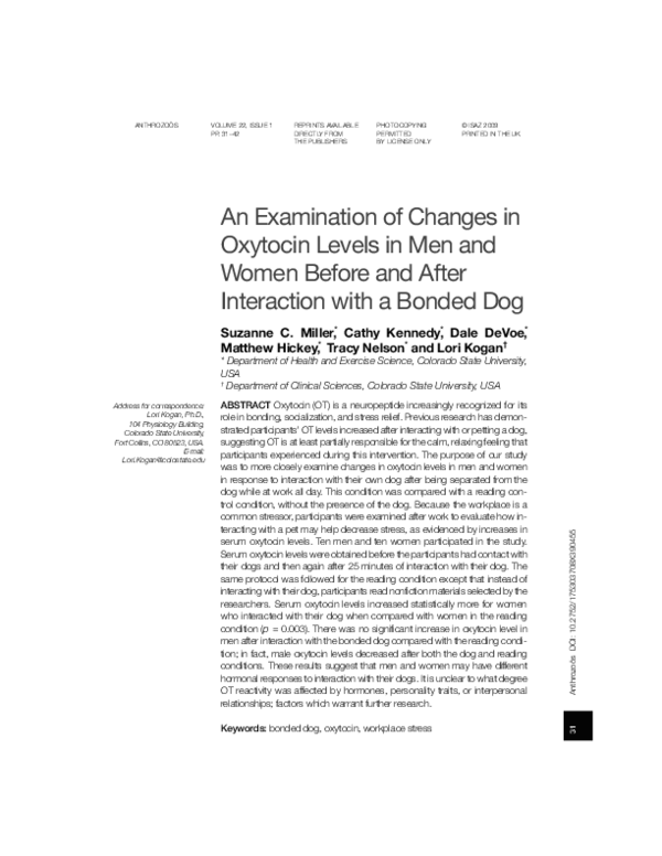 (PDF) Salivary oxytocin in pigs, cattle, and goats during positive humananimal interactions