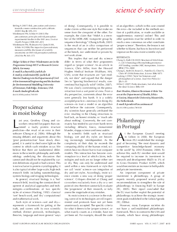(PDF) Proper Science in Moist Biology.