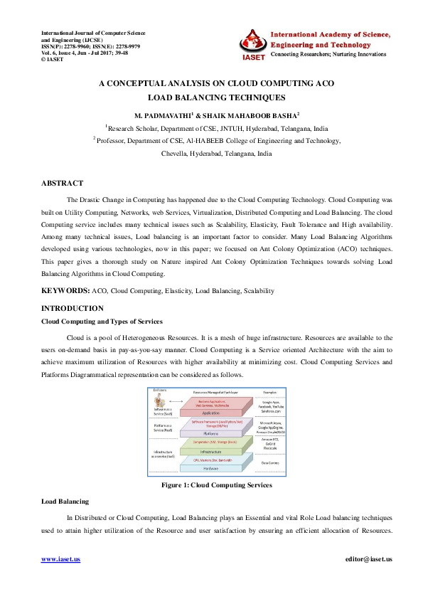 (PDF) A CONCEPTUAL ANALYSIS ON CLOUD COMPUTING ACO LOAD BALANCING ...