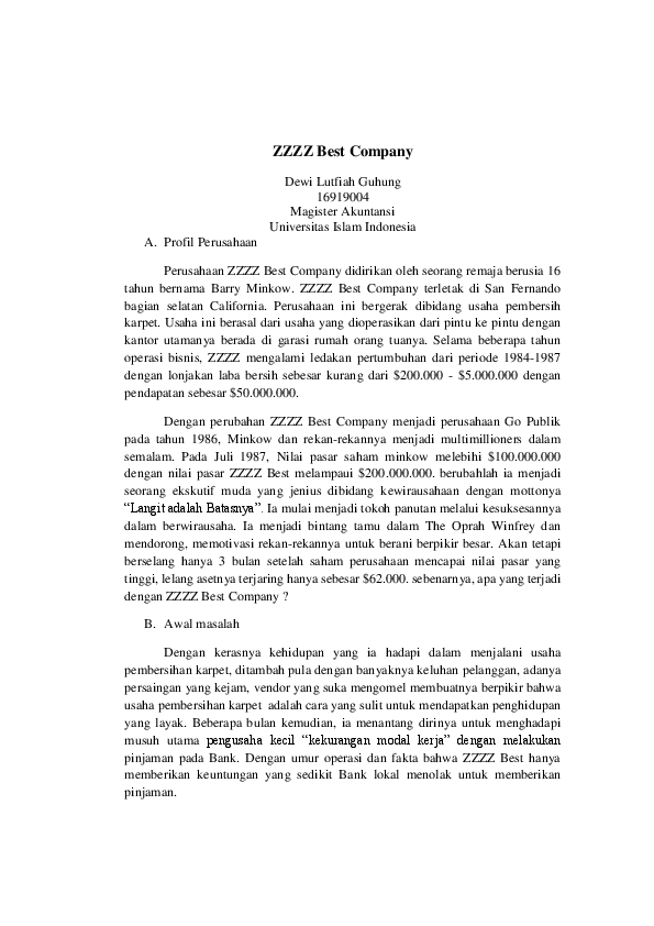 (DOC) Kasus ZZZZ Best Company.docx Dewi Guhung Academia.edu