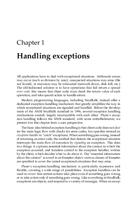 (PDF) Handling exceptions
