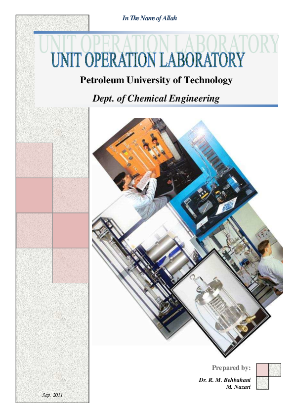 (PDF) Unit Operations Lab Manual