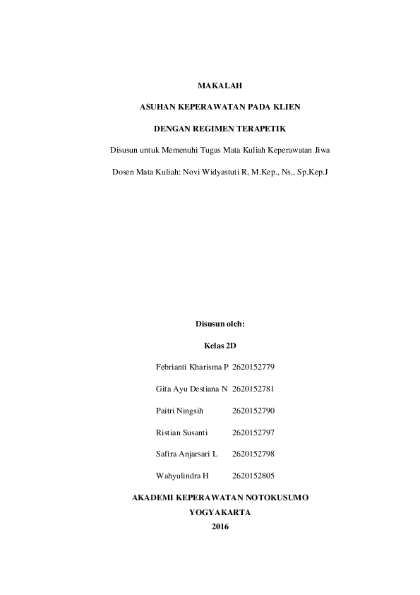 Doc Makalah Asuhan Keperawatan Pada Klien Safira Anjar Academia Edu