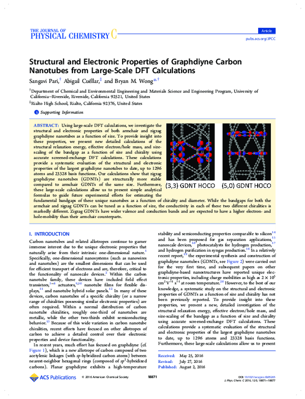 (PDF) Structural and Electronic Properties of Graphdiyne Carbon ...
