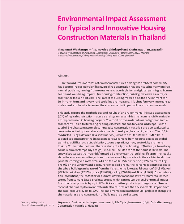 View of (PDF) Environmental Impact Assessment for Typical and Innovative ...