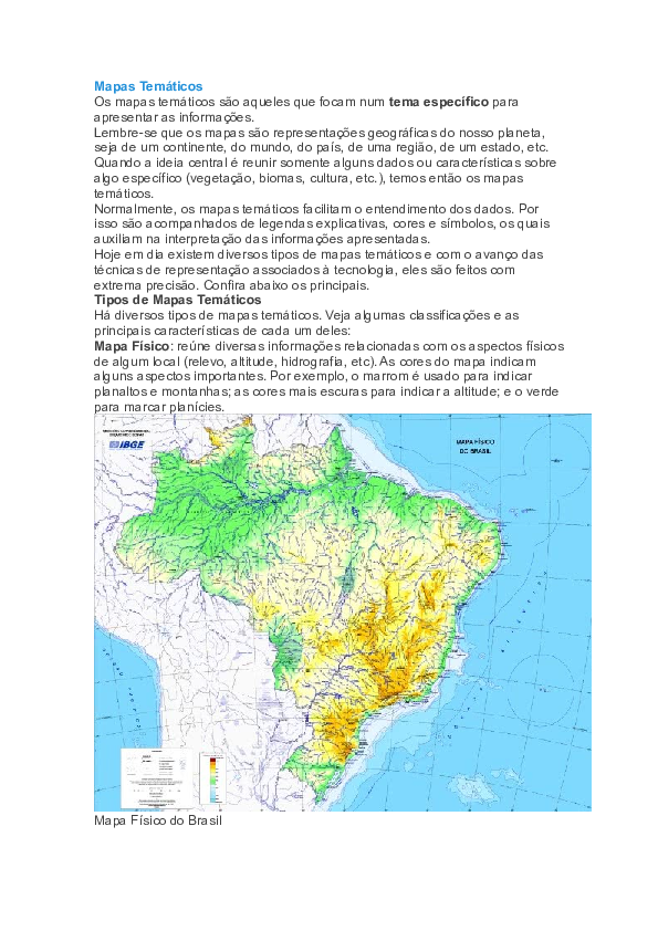 (DOC) Mapas Temáticos