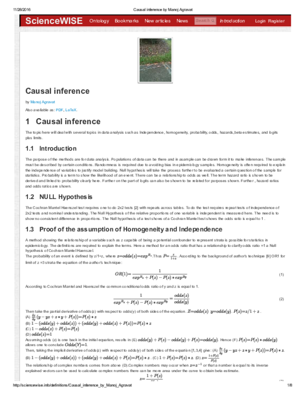 (PDF) Causal inference