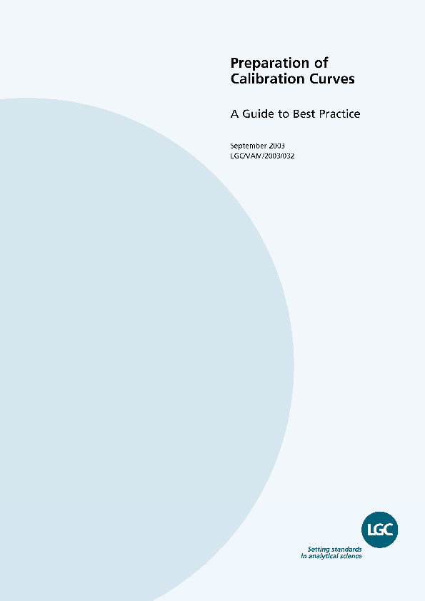 (PDF) Calibration curve guide
