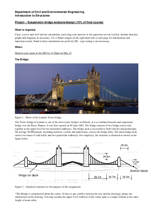 (PDF) Department of Civil and Environmental Engineering Introduction to Structures Project