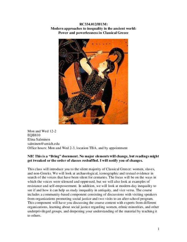 (PDF) Modern approaches to inequality in the ancient world Power and