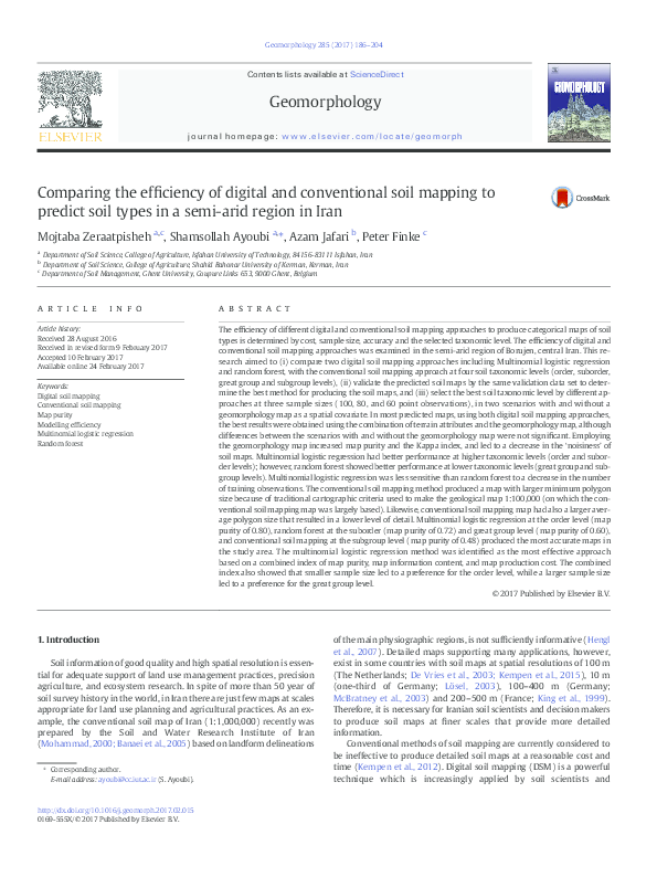(PDF) Comparing the efficiency of digital and conventional soil mapping ...