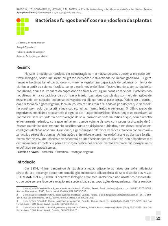 (PDF) Beneficial bacteria and fungi in plant endosphere
