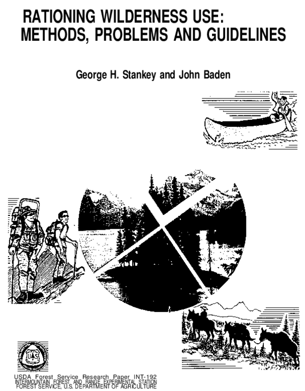(PDF) RATIONING WILDERNESS USE: METHODS, PROBLEMS AND GUIDELINES