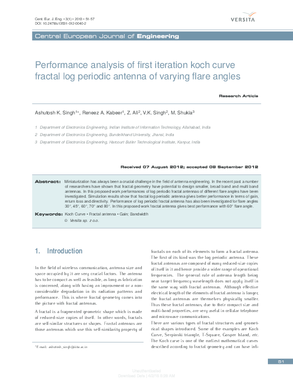 Fractal antenna calculator image