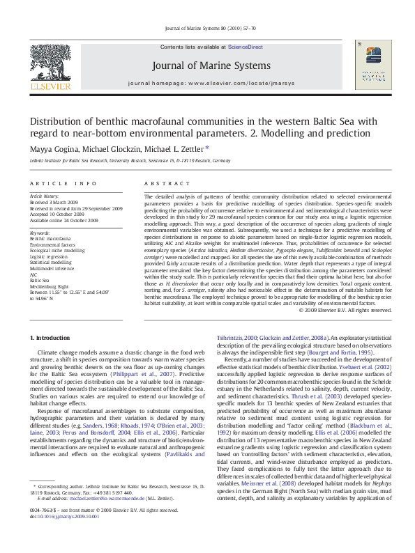 (PDF) Spatial distribution of marine benthic habitats in the Estonian ...