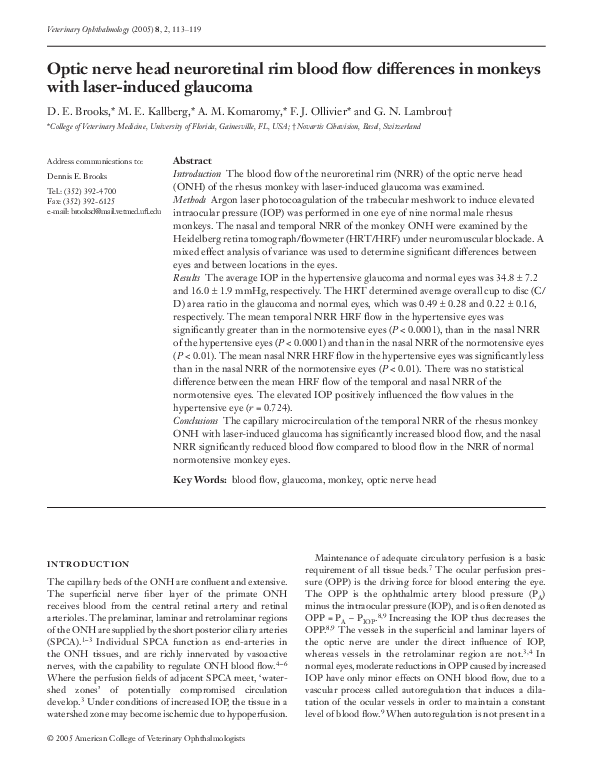 (PDF) Optic nerve head neuroretinal rim blood flow differences in ...